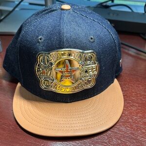 Houston Astros Denim and Tan 2 Times World Champions Cap